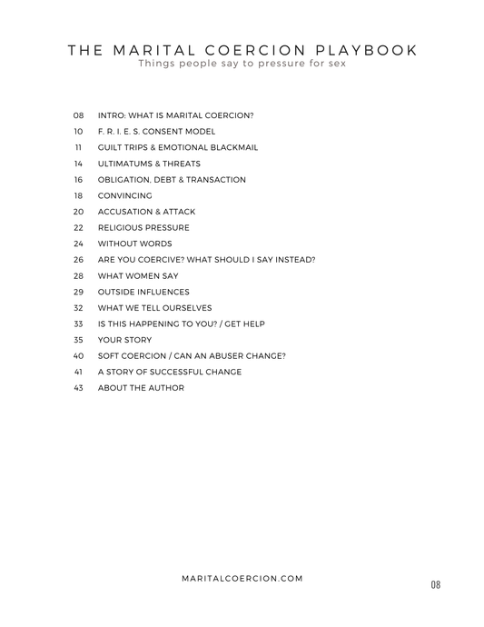 The Marital Coercion Playbook