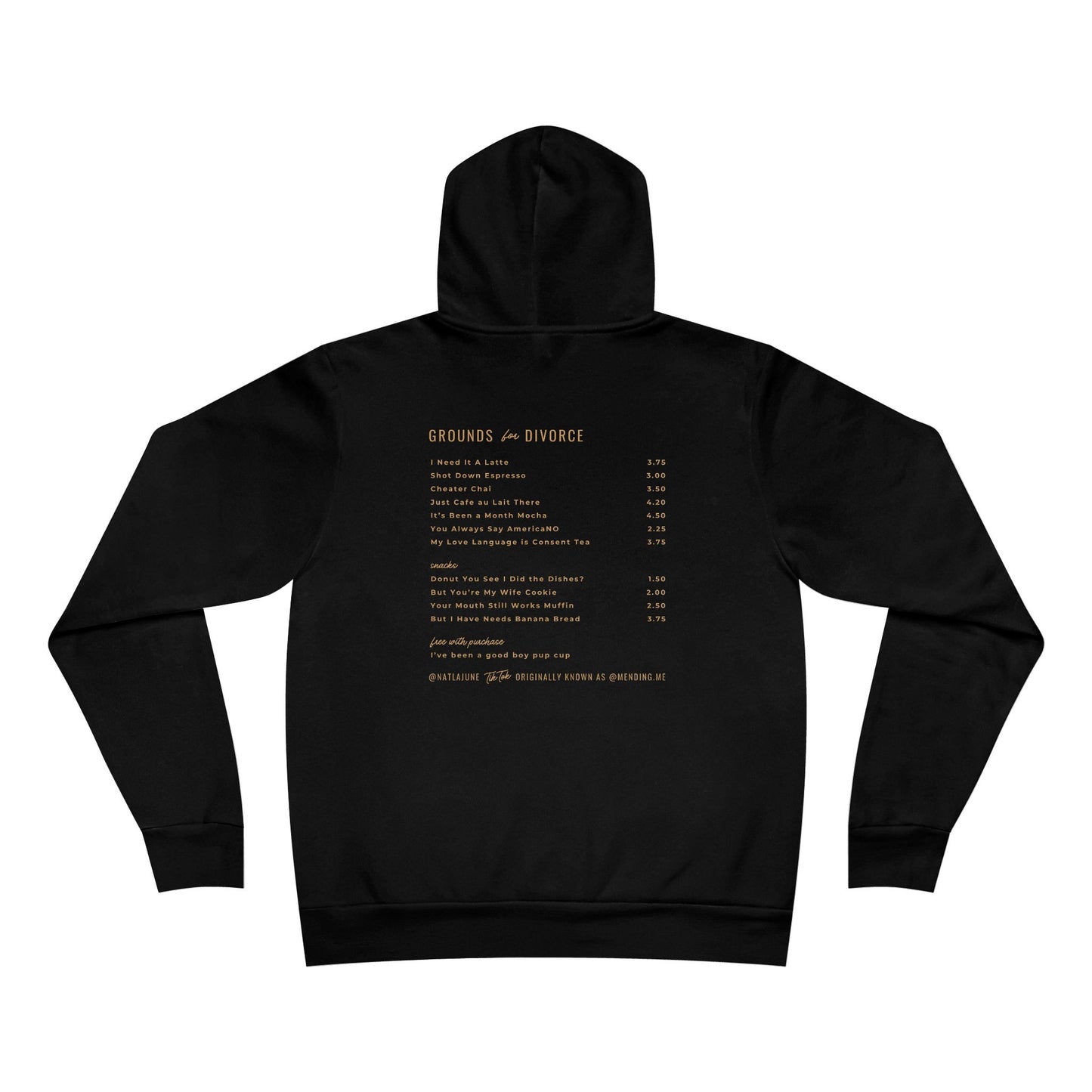 Grounds for Divorce BELLA + CANVAS Unisex Sponge Fleece Pullover Hoodie