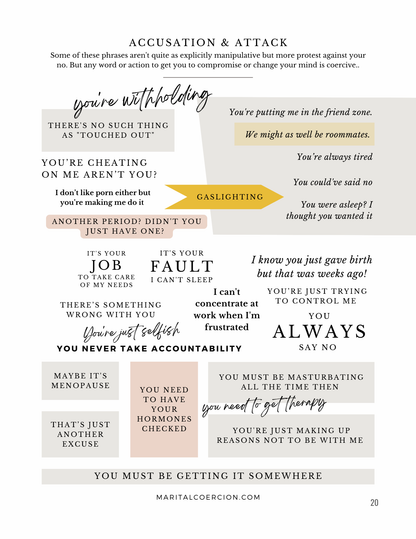 The Marital Coercion Playbook